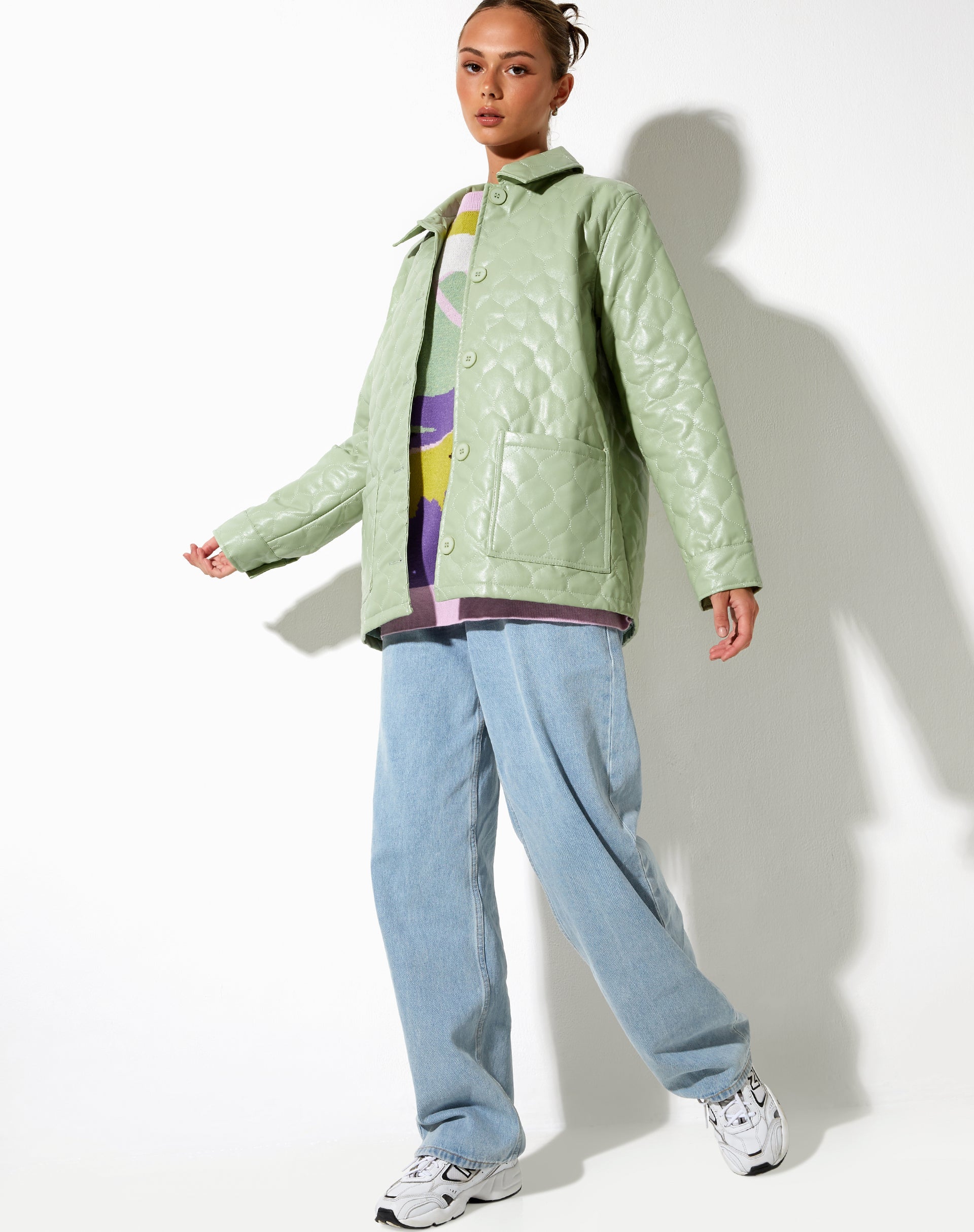 imagen de Winka Jacket en PU acolchado Pastel Mint