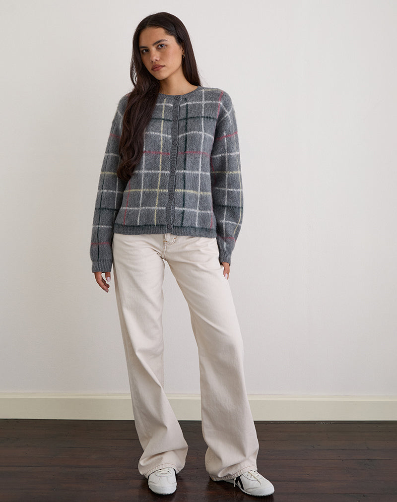 Imagen de Wisola Cardigan en punto Country Check Gris