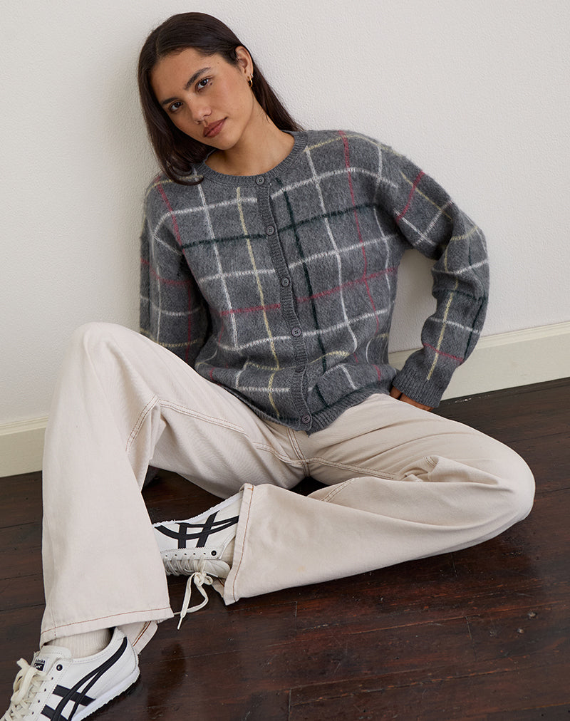 Imagen de Wisola Cardigan en punto Country Check Gris