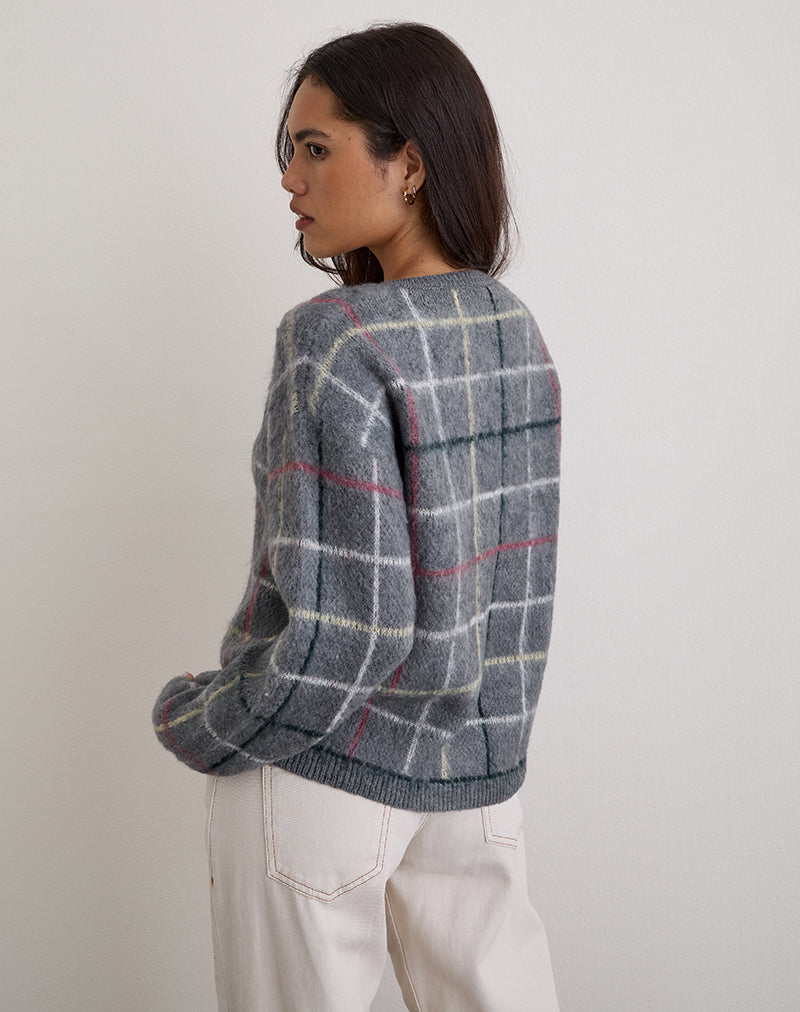 Imagen de Wisola Cardigan en punto Country Check Gris