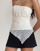 Imagen de Wuni Longline Bandeau Top in Lace Ivory