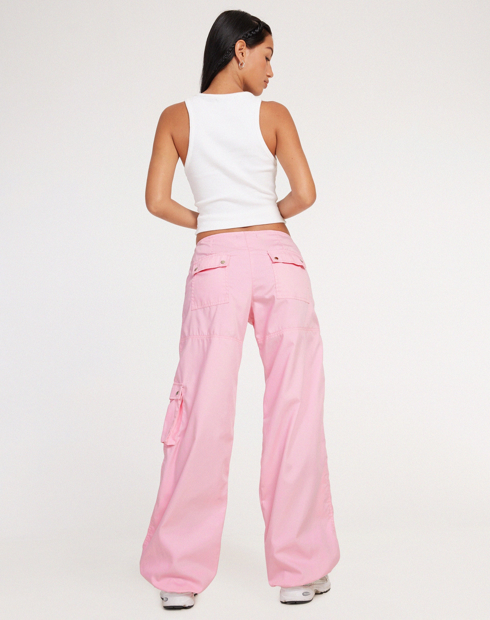 imagen si Xander Cargo Trouser in Cotton Drill Blush Pink
