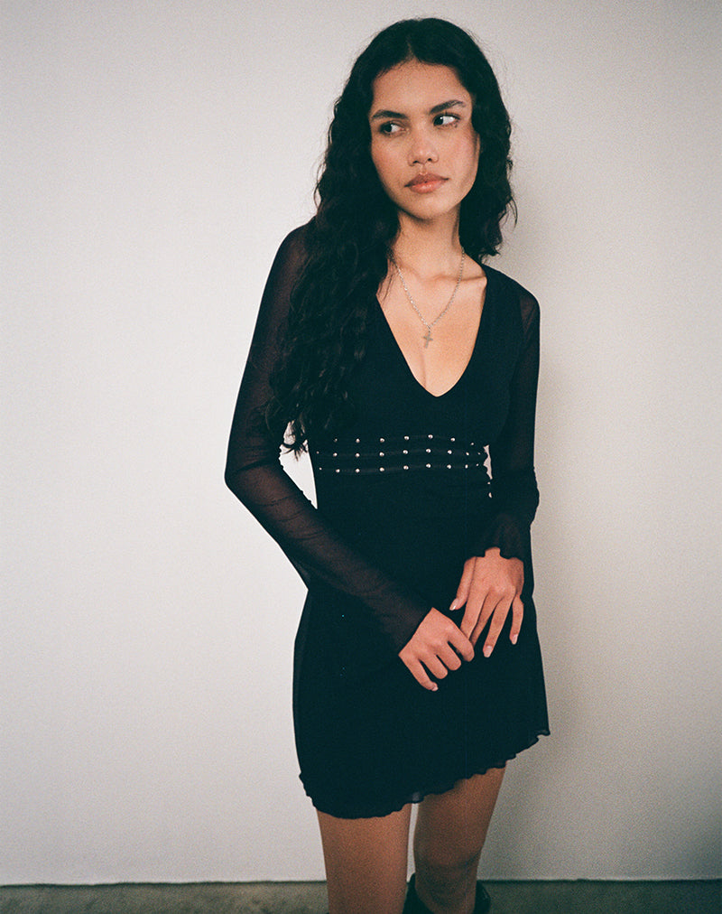 Imagen de Xaviera Plunge Dress in Black