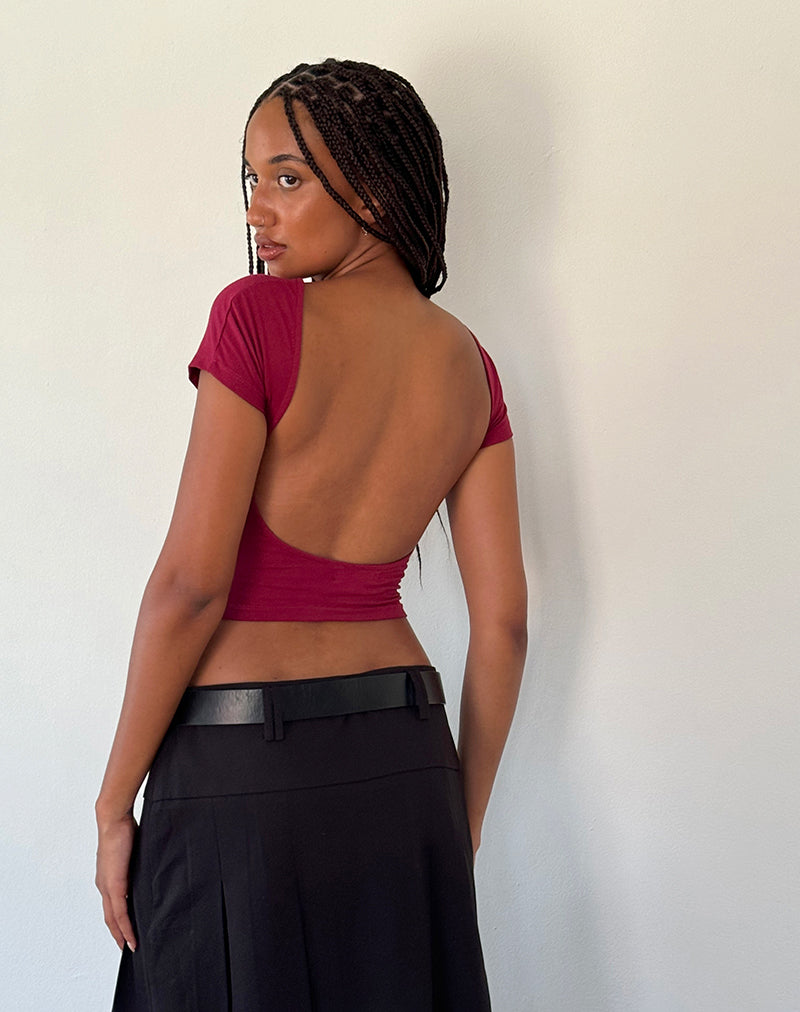 Imagen de Xiwang Crop Top en Borgoña