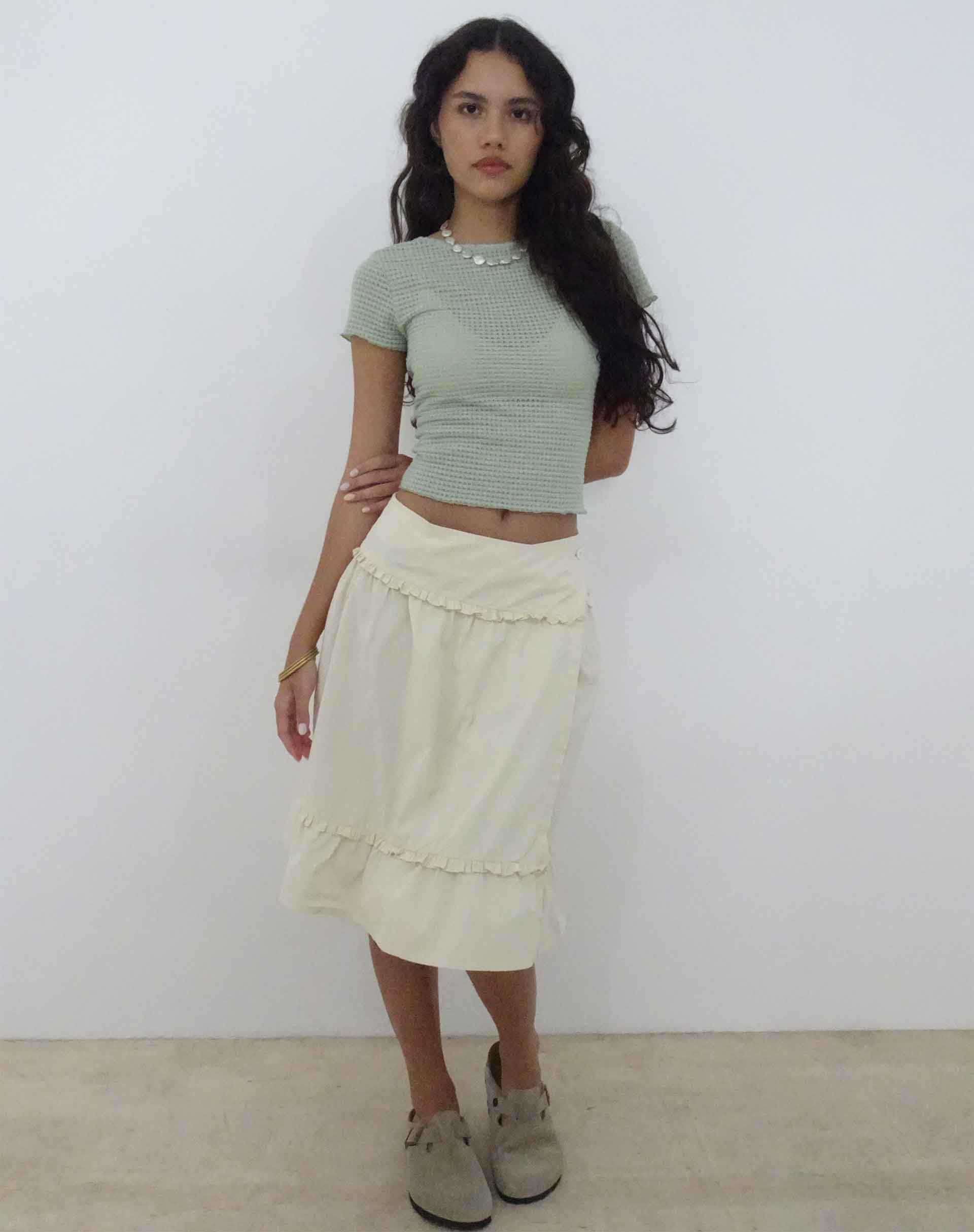 Imagen de Xiwang Crop Top en ganchillo texturizado Sage