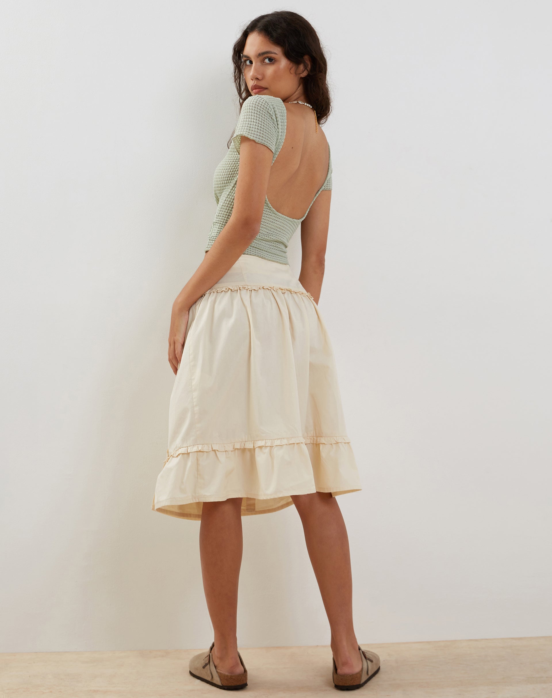 Imagen de Xiwang Crop Top en ganchillo texturizado Sage