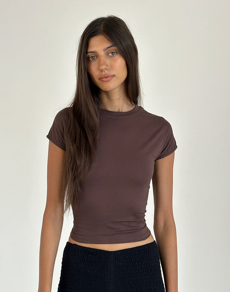 Xiwon Bow Back Top en caoba profunda