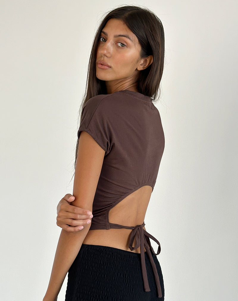 Imagen de Xiwon Bow Back Top en Caoba Profunda