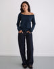 Imagen de Yacin Slouchy Top en Azul Marino