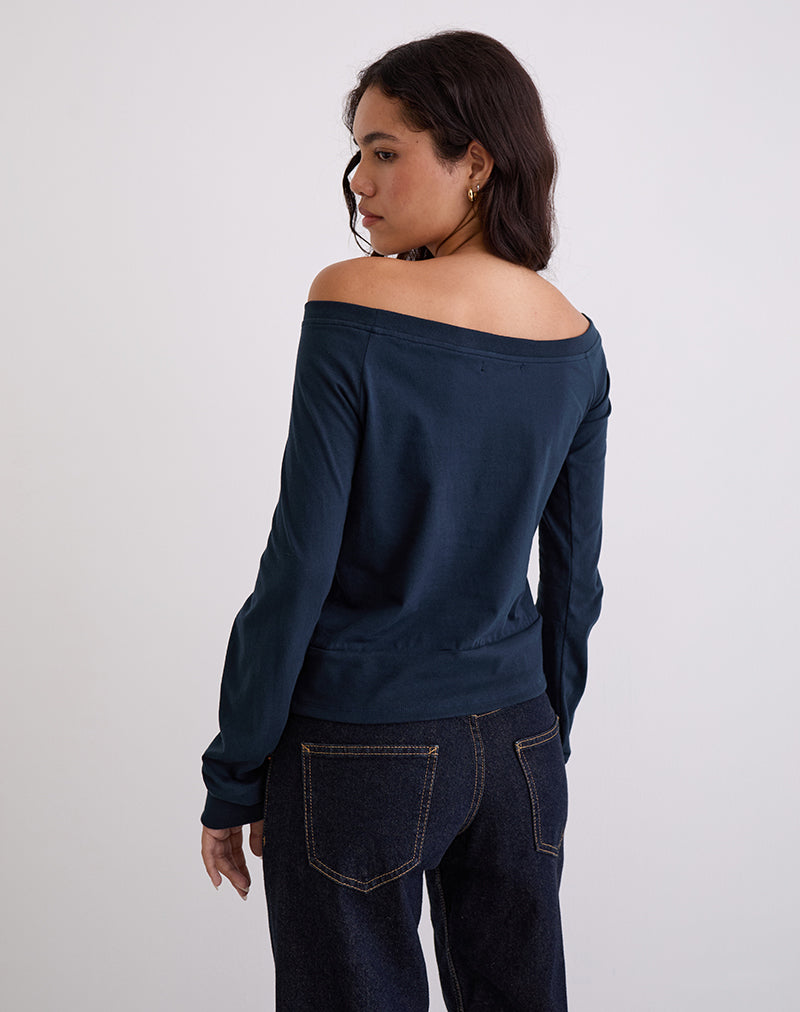 Imagen de Yacin Slouchy Top en Azul Marino