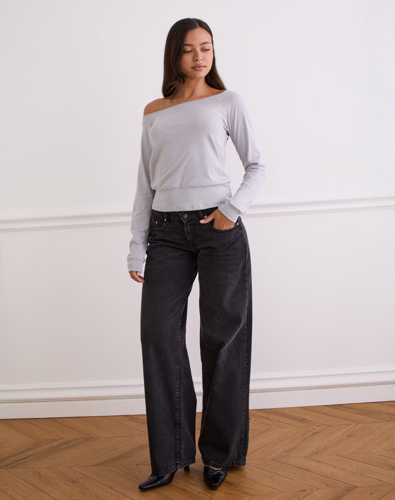 Top Yacin Slouchy en plata