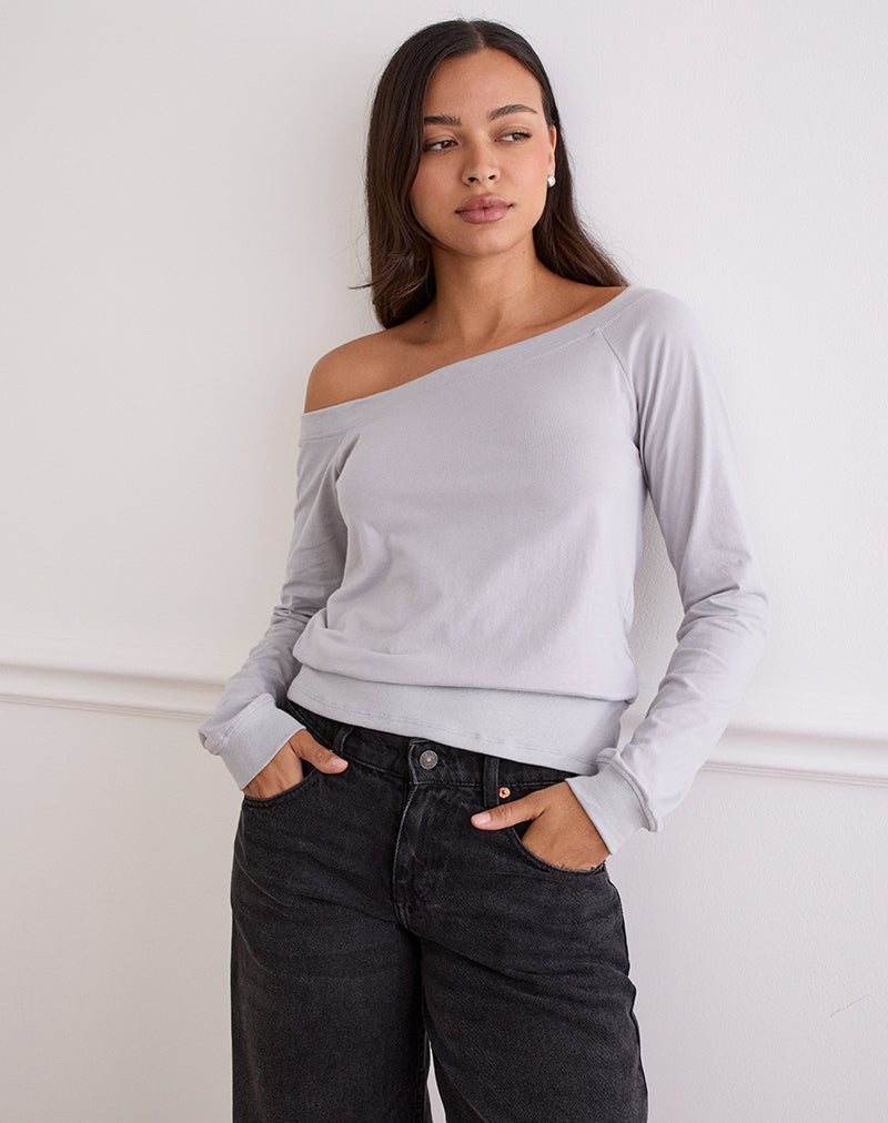 Top Yacin Slouchy en plata