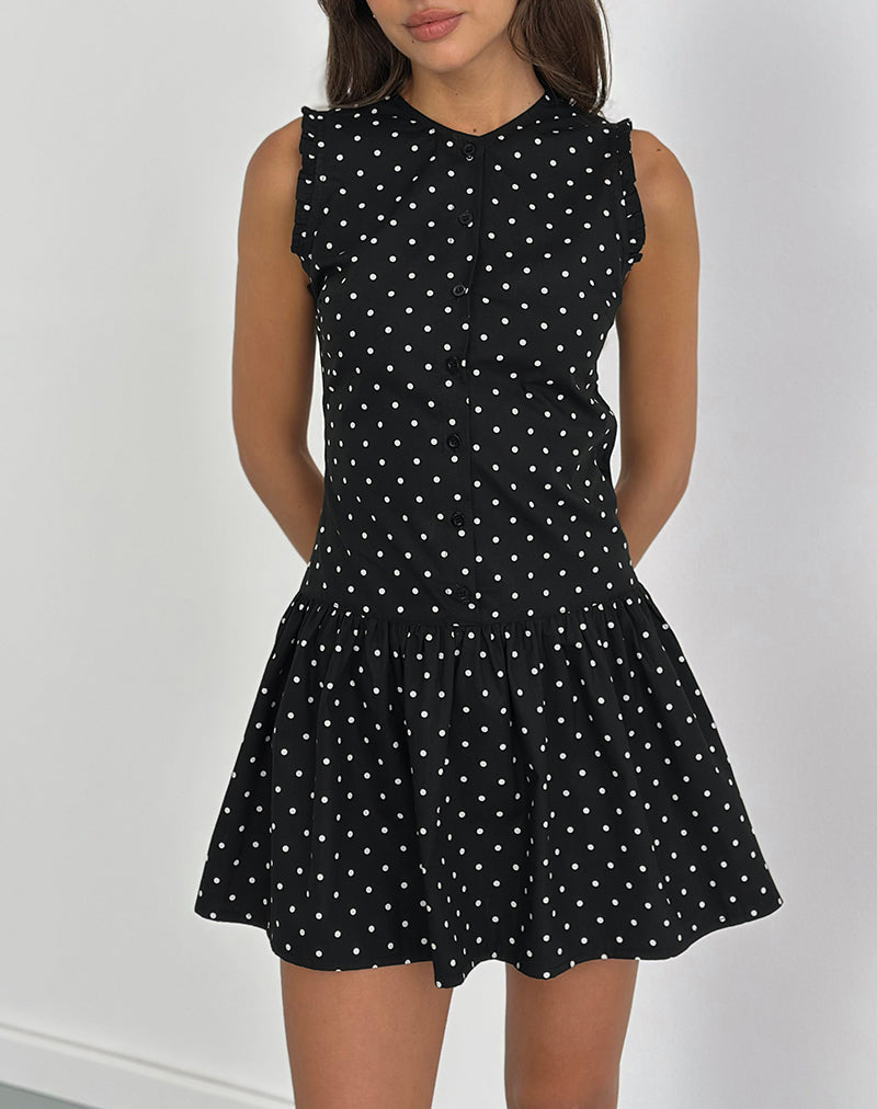 Imagen de Yadara Mini Dress in Polka Negro
