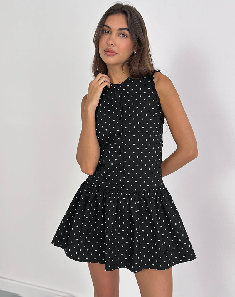 Imagen de Yadara Mini Dress in Polka Negro