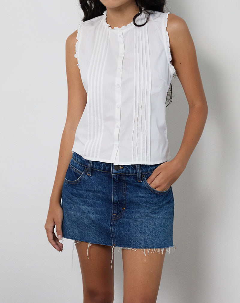 Imagen de la blusa Yara de popelina blanca