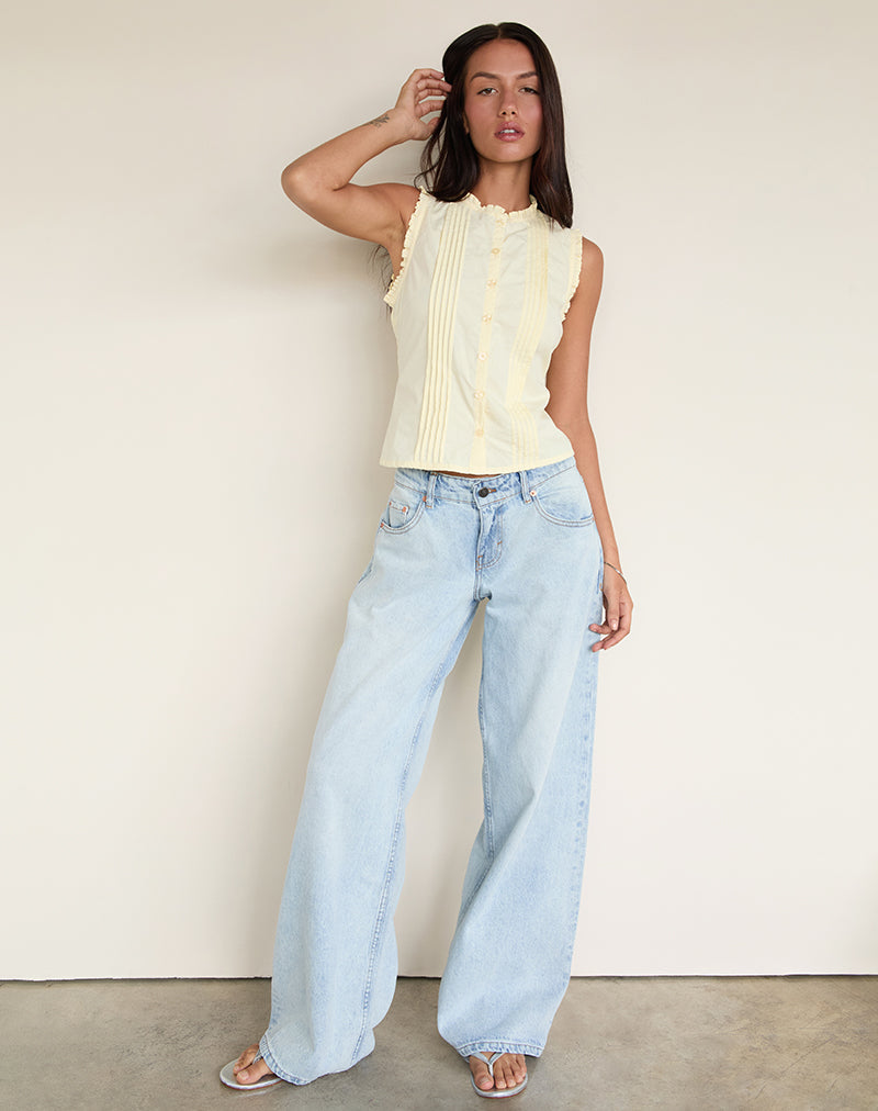 Imagen de la blusa Yara de popelina Limón