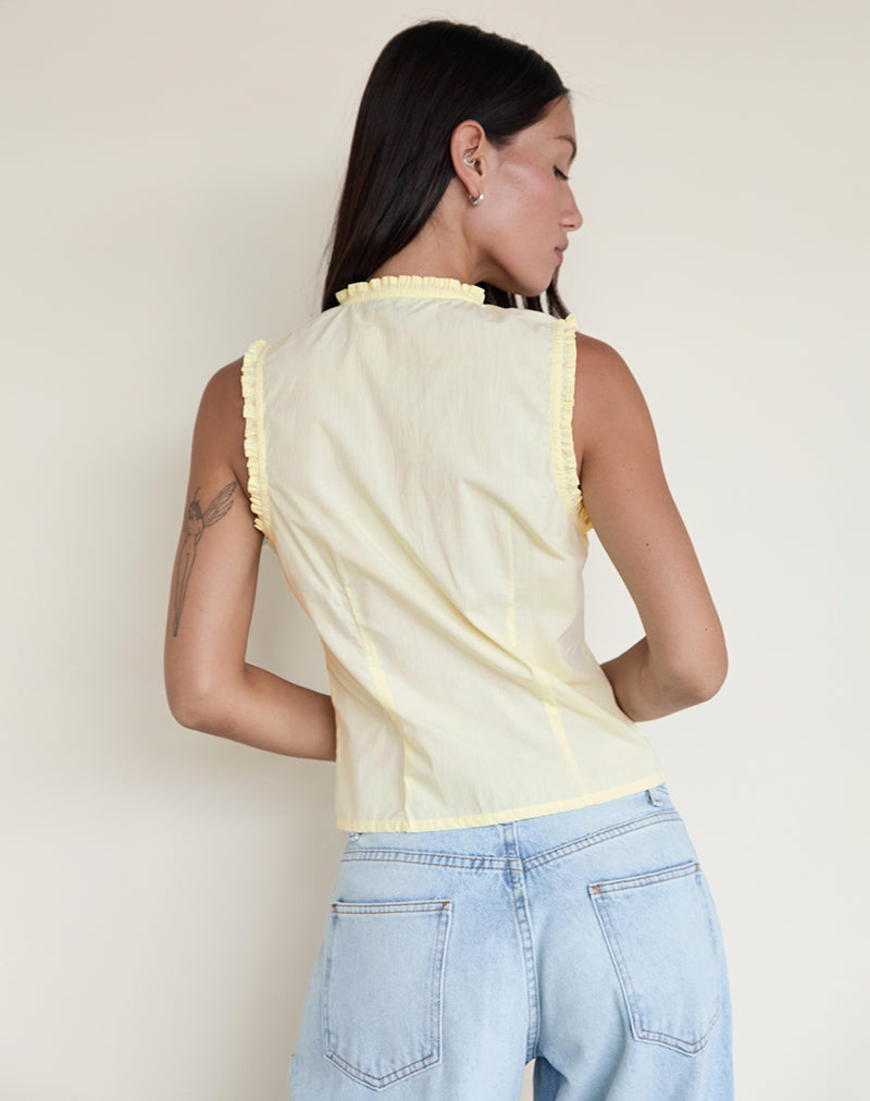 Imagen de la blusa Yara de popelina Limón