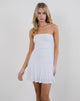Imagen de Yasmin Bandeau Mini Dress in Slinky White