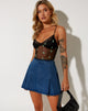 Imagen de Yenika Crop Top en negro Daisy Lime Embro