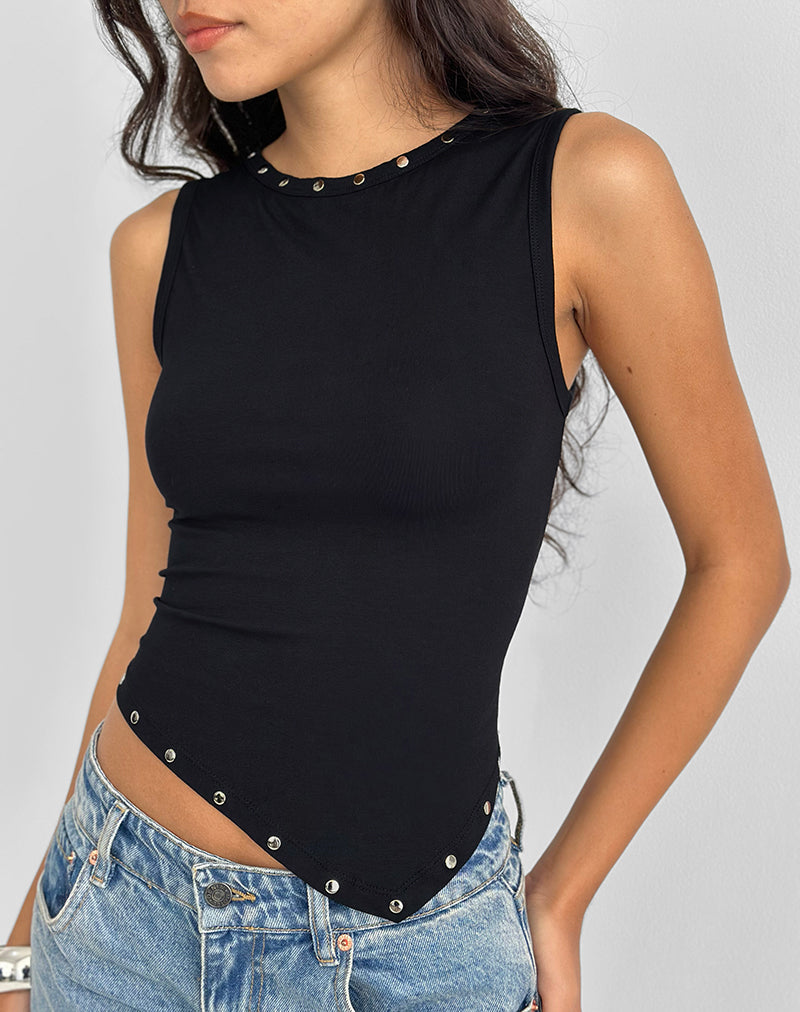 Imagen de Yetta Chaleco con doble tachuela en negro