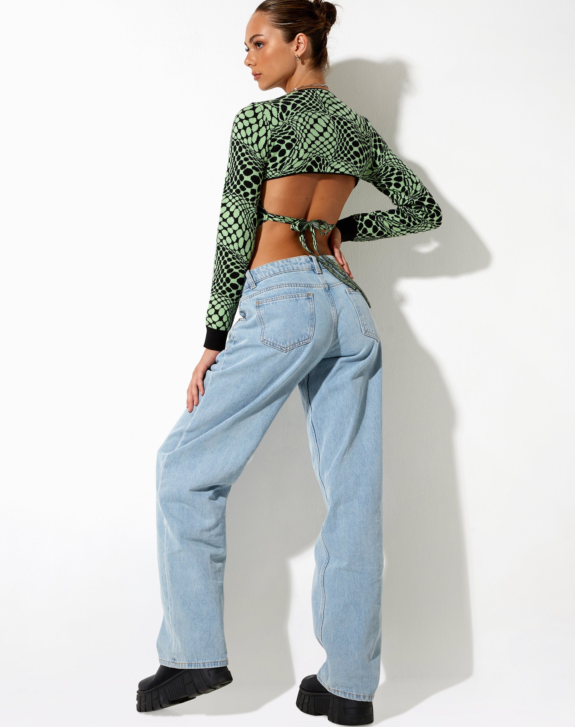 imagen de Youta Crop Top en Geo Polka Arcadian Green