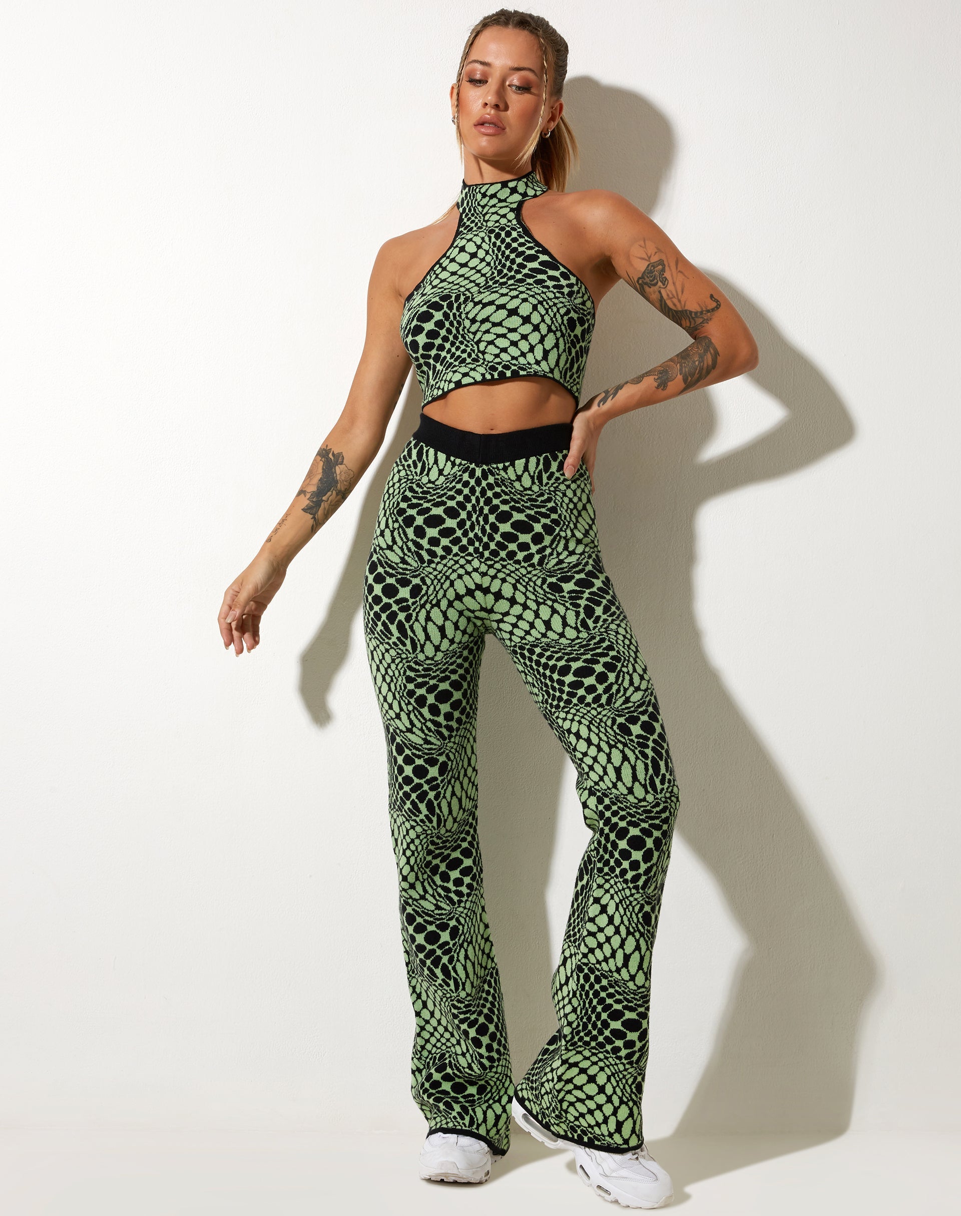imagen de Yuana Trouser en Geo Polka Arcadian Green