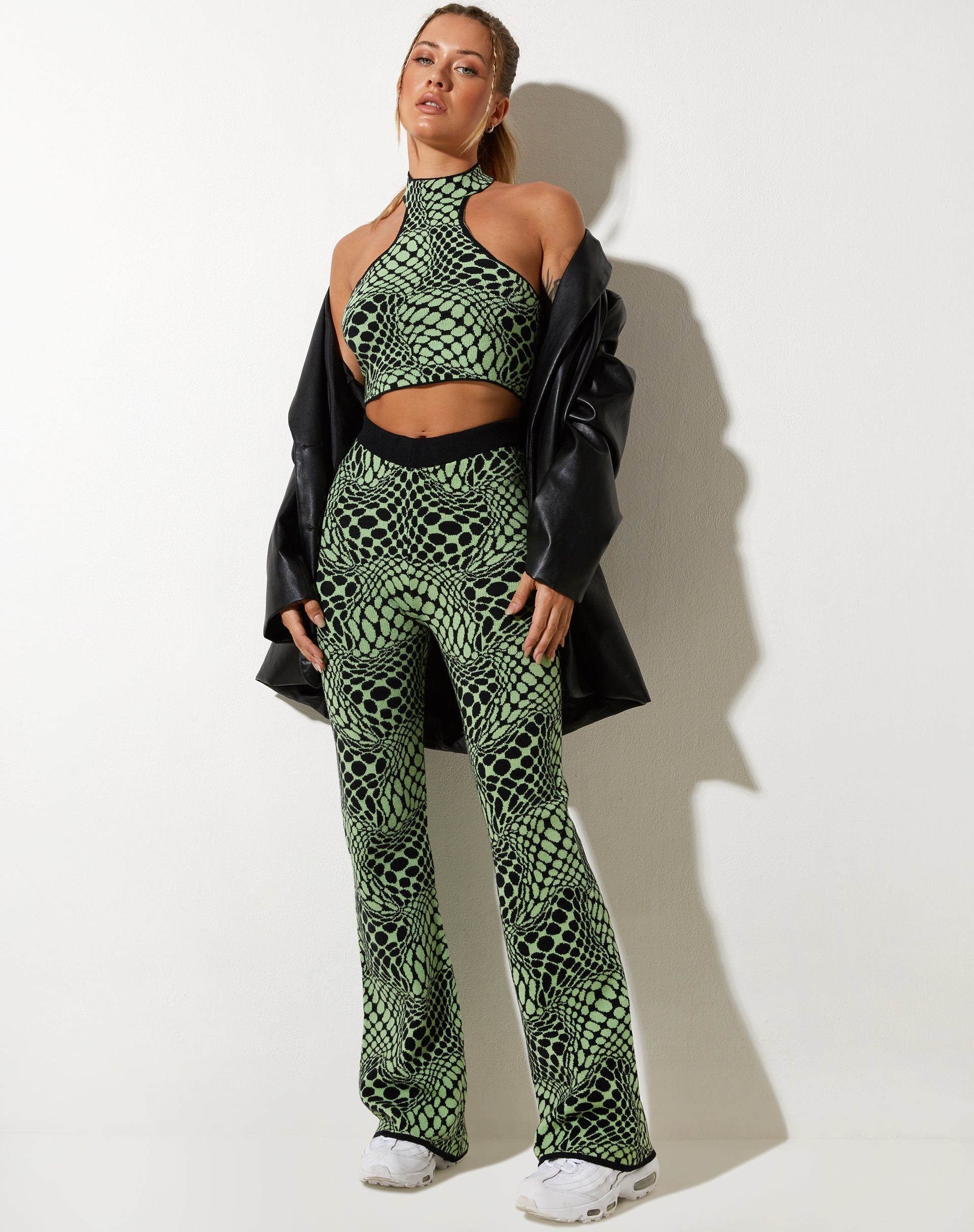imagen de Molisa Crop Top en Geo Polka Arcadian Green