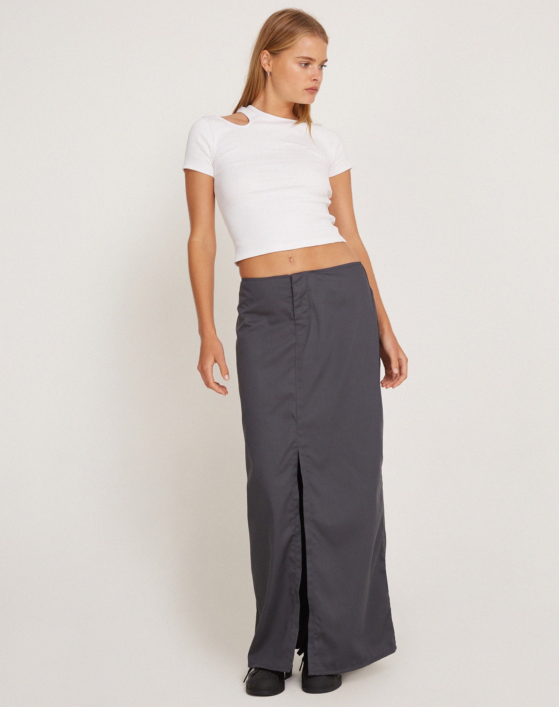 Imagen de Yuji Cutout Top en canalé blanco