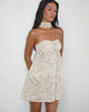 Imagen de Yukio Bandeau Mini Dress in Ivory Bambi Print