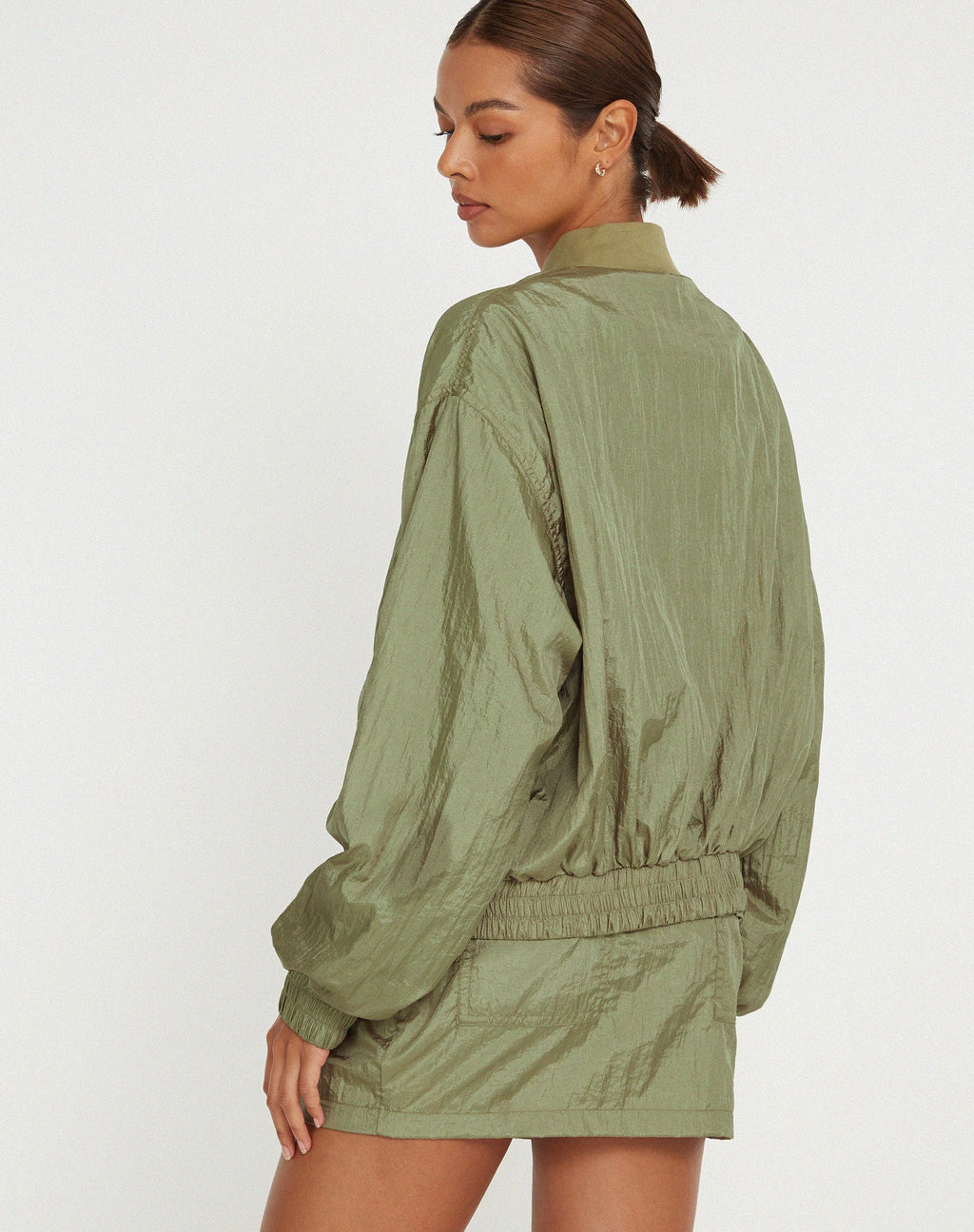 Chaqueta Yuu Shell Verde Plata