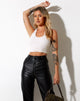 Imagen de Zagh Crop Top in Rib Winter White