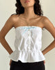 imagen de Zar Ribbon Tube Top en Blanco