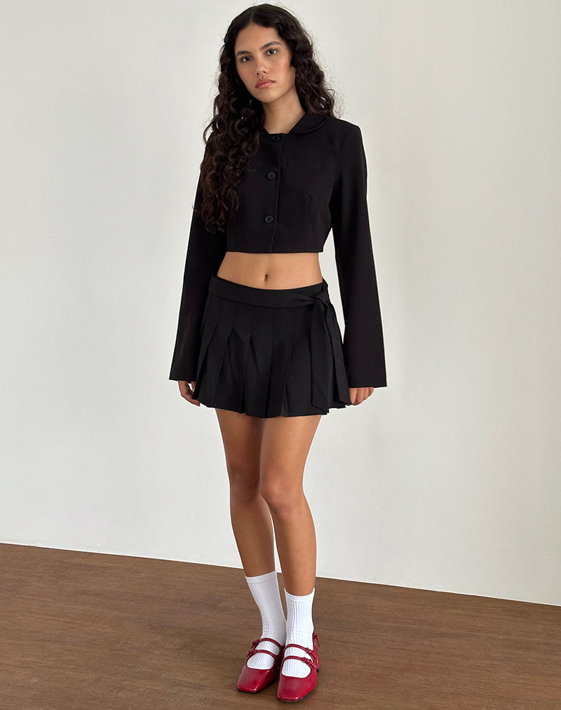 Chaqueta recortada Zaviya en negro