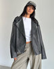Imagen de Zebbie Distressed PU Biker Jacket in Black
