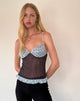 Imagen de Zeina Cami Top en Azul Negro Basic Polka