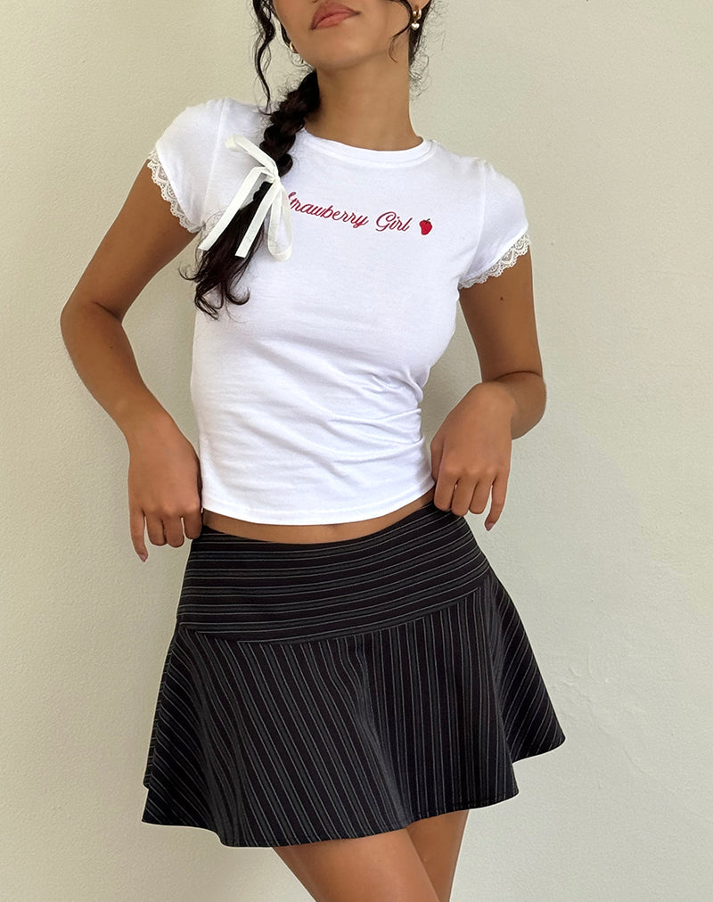 Zelian Minifalda a rayas negra