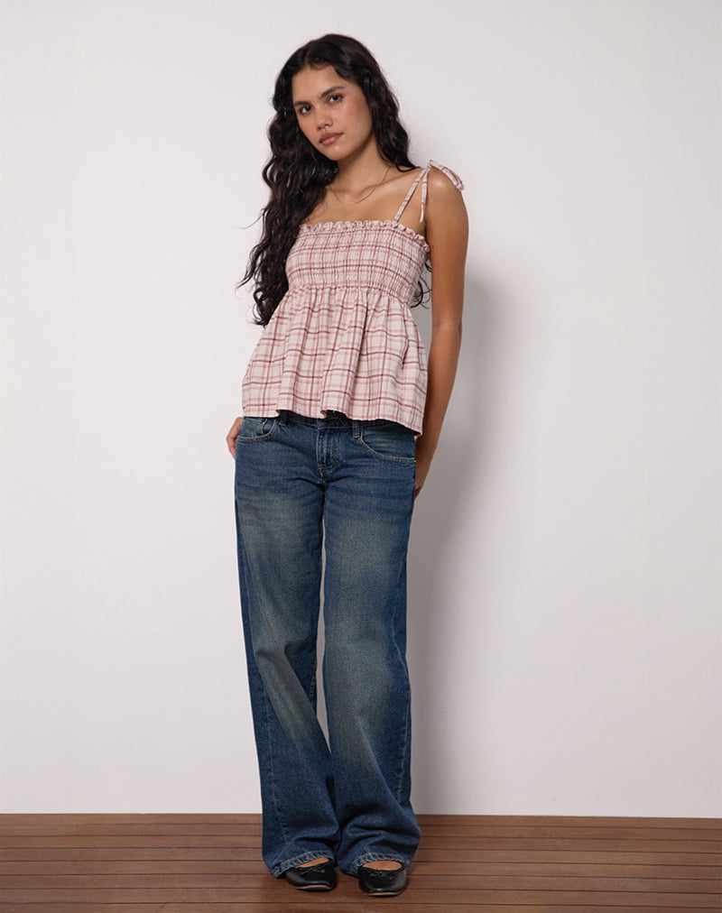Imagen de Zerah Top en Basic Tartan Rosa