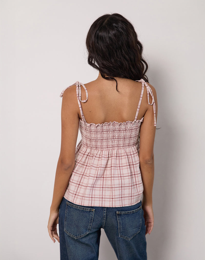 Imagen de Zerah Top en Basic Tartan Rosa