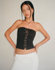 Imagen de Ziggy Lace Front Bandeau Top en Negro
