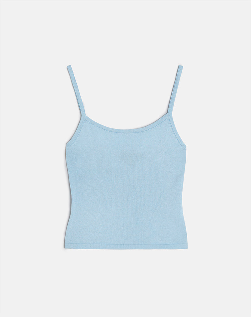 Imagen de Ziva Knit Cami Vest Top Azul