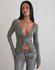 Imagen de Zoril Twist Top en Glitter Knit Khaki