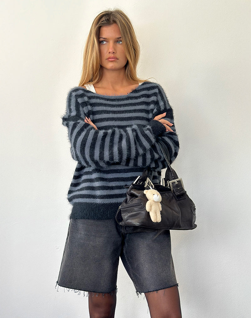Imagen de Zuleika Jumper in Charcoal Stripe