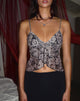 Imagen de Cojira Mesh Butterfly Top in Autumn Rose Print