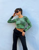imagen de Youta Crop Top en Geo Polka Arcadian Green