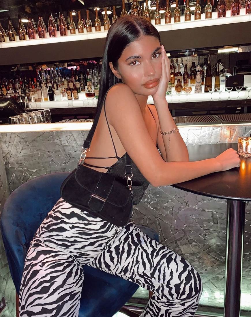 Imagen de Zoven Pantalones en 90s Cebra Blanco y Negro