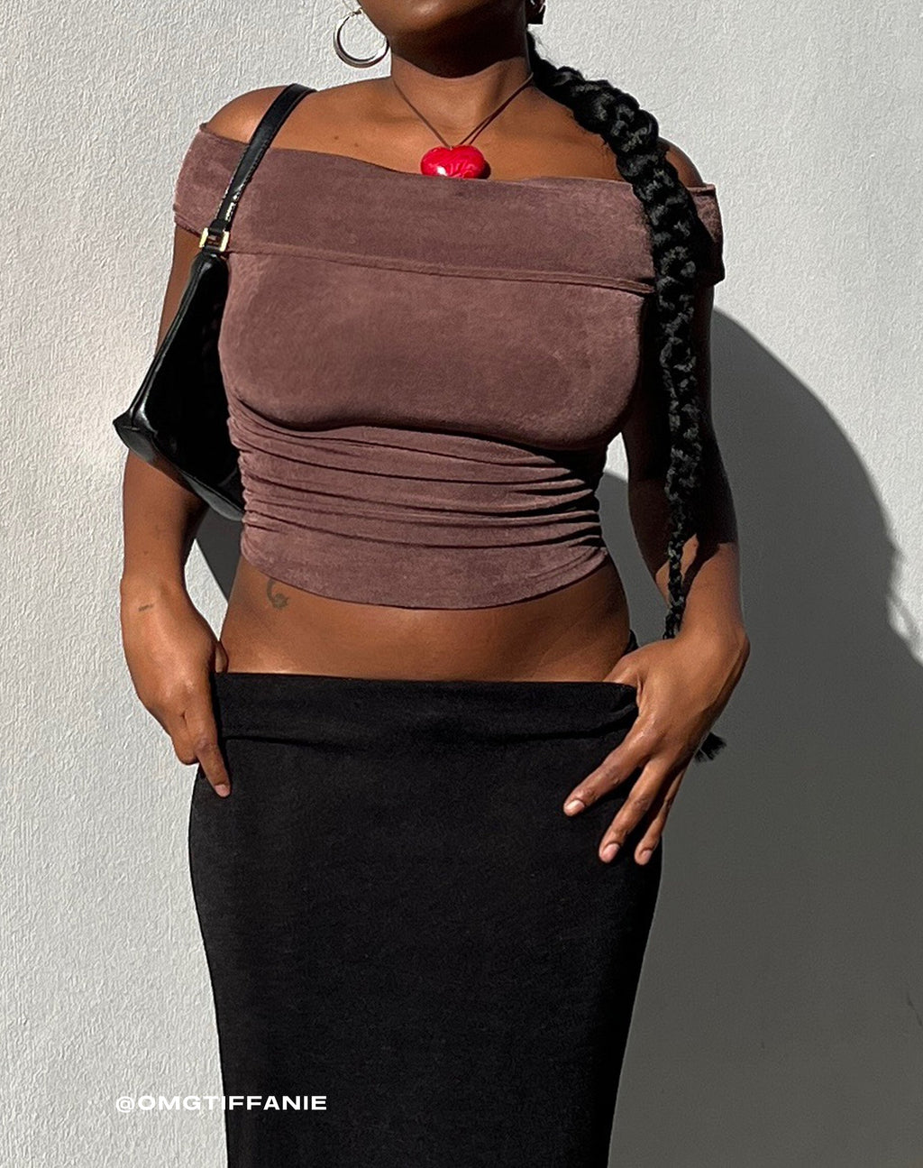 Palita Slinky Bardot Top en Pimienta