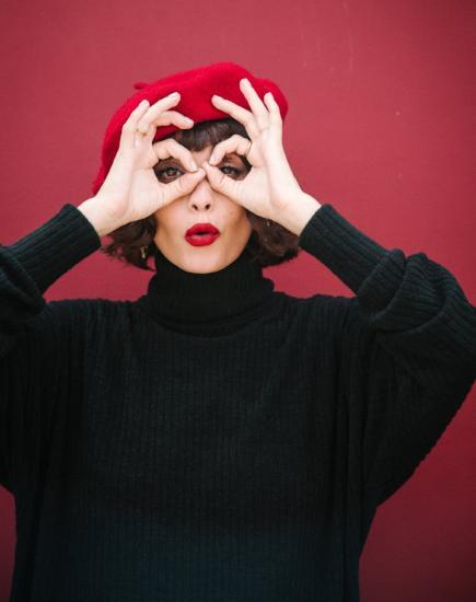 Imagen de Neve Jumper Dress in Rib Knit Negro