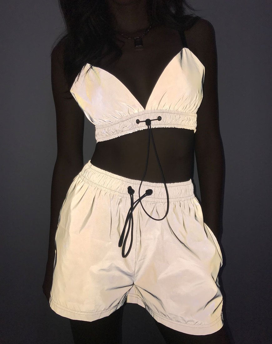 Imagen de Aruna Short en plata reflectante