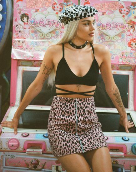 Imagen de minifalda Ring en guepardo rosa