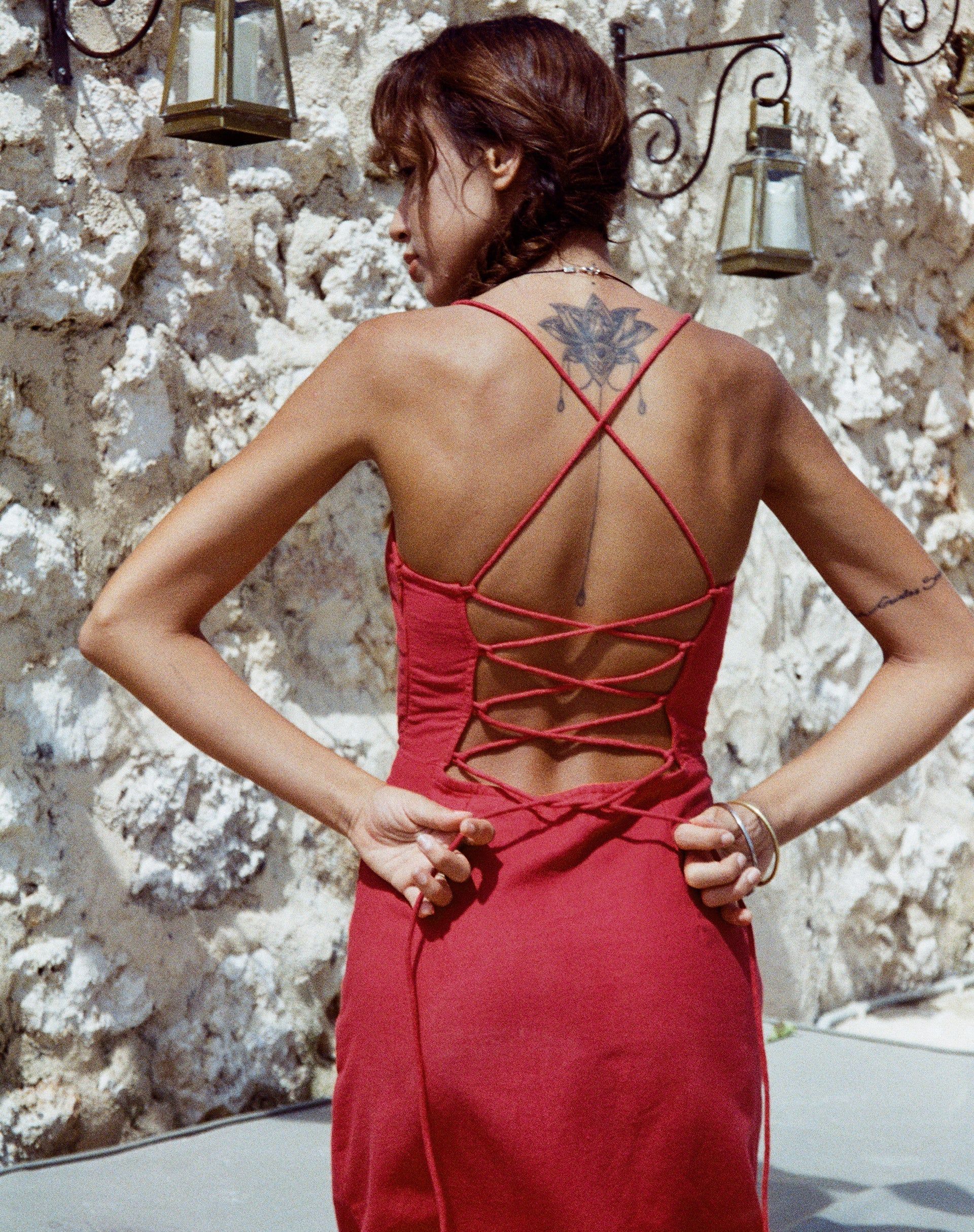 imagen de Sky Midi Dress in Tango Red